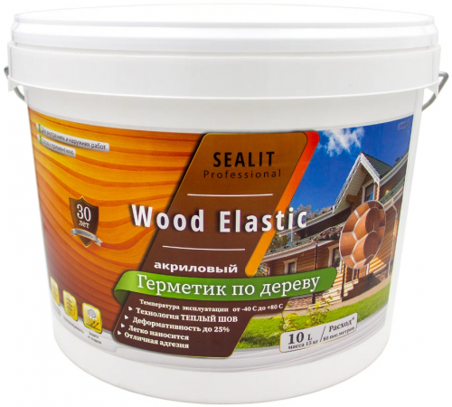 Приобрести ГЕРМЕТИК - Sealit Wood Elastic для работы с деревянными материалами 5 л в Красноярске, Красноярский край